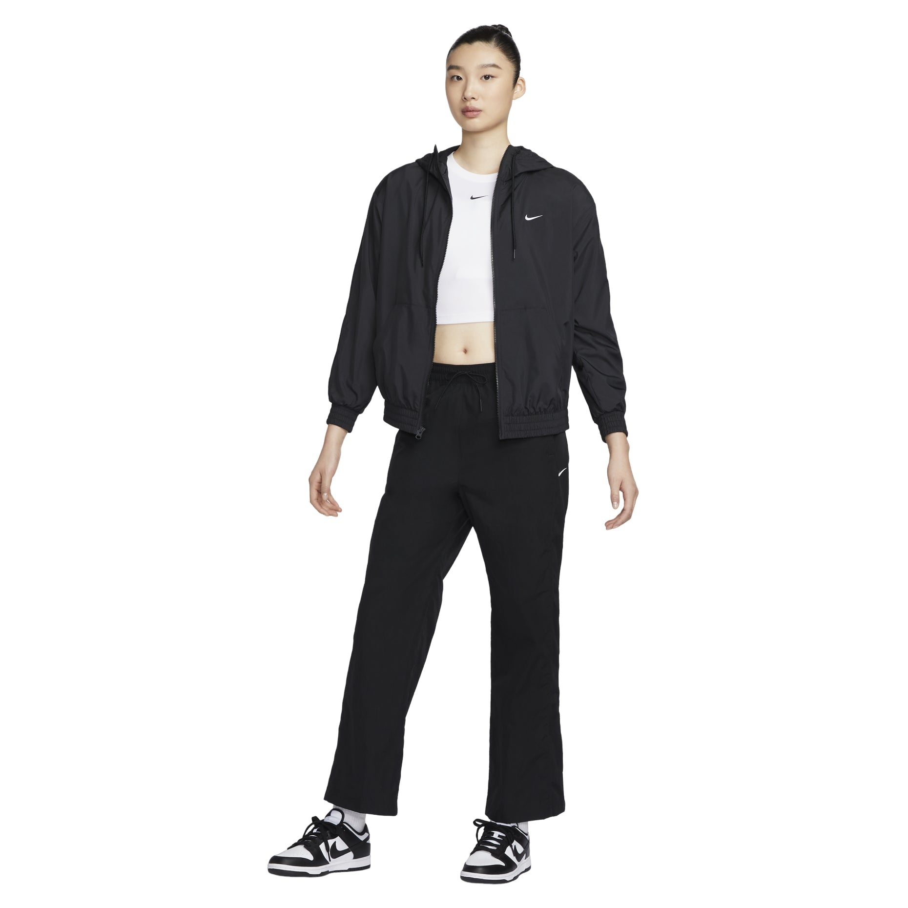 (WMNS) Nike Sportswear Classic Woven Jacket 'Black' FV6299-010