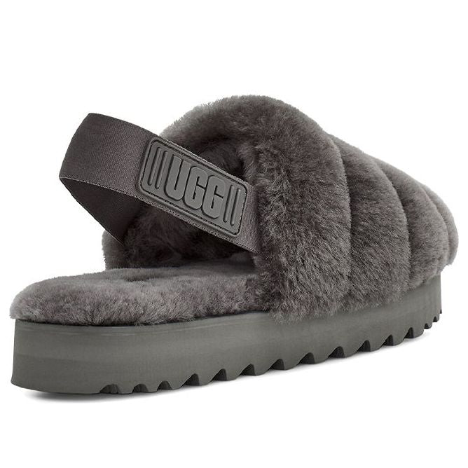 (WMNS) UGG Super Fluff Slipper 'Charcoal' 1121751-CHRC
