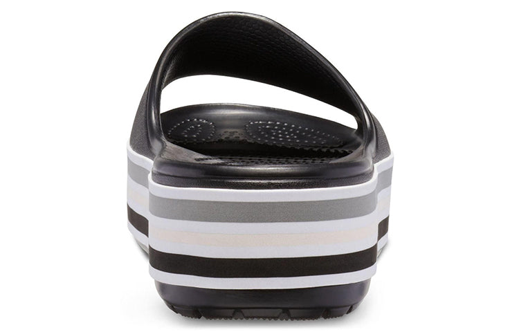 Crocs Crocband Platform Slides 'Black Grey White' 205693-001