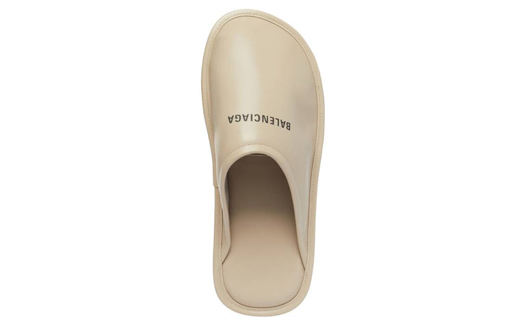 Balenciaga Calf Leather Home Slippers 'Beige' 736288WB7212010