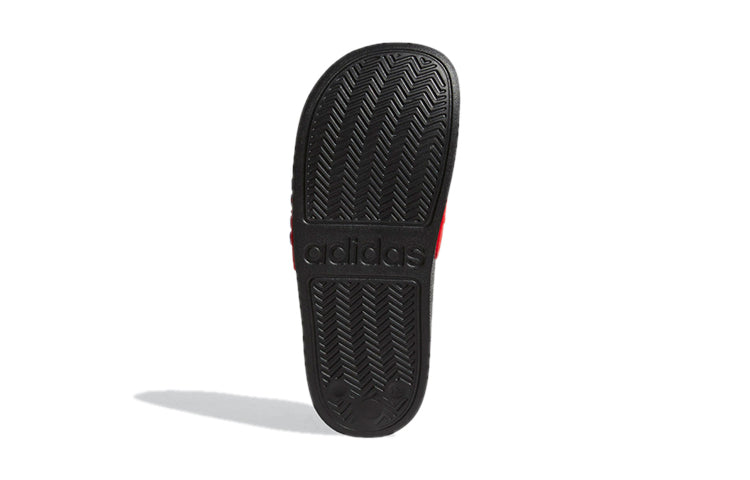 (GS) adidas Adilette Shower Slides J 'Black Vivid Red' FY8844
