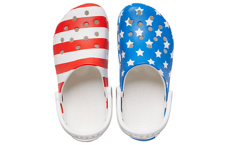 (WMNS) Crocs USA Pattern Printing Lightweight Cozy Sandals Blue Red 205974-94S