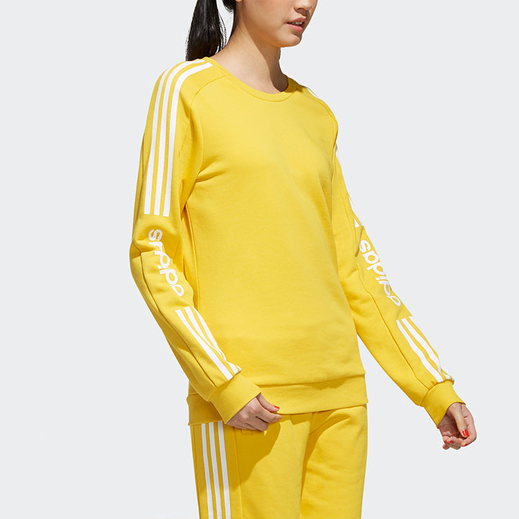 (WMNS) adidas neo Casual Round Neck Pullover Yellow GD1622