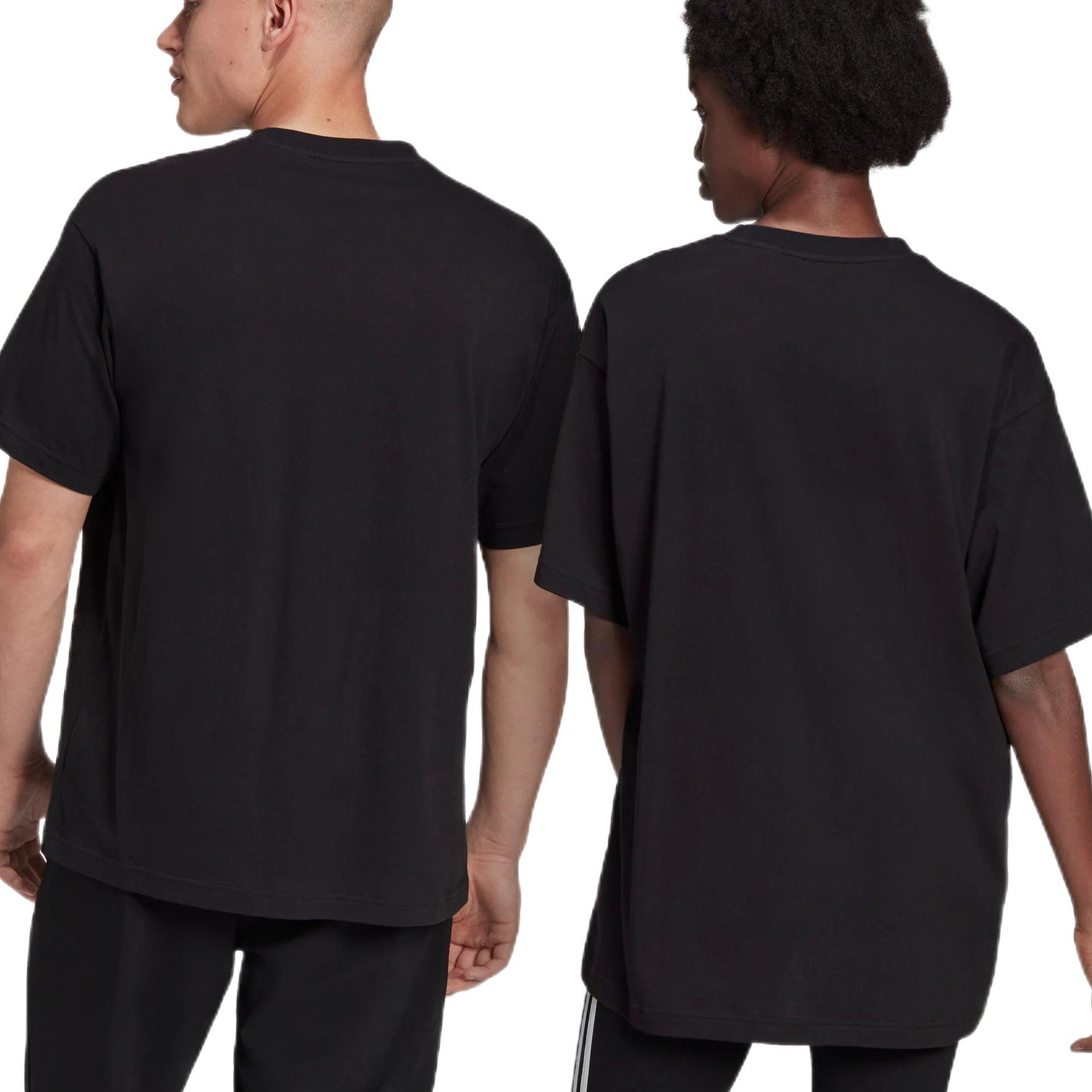 adidas M Sl T Solid Color Logo Casual Sports Short Sleeve Couple Style Black HE4387