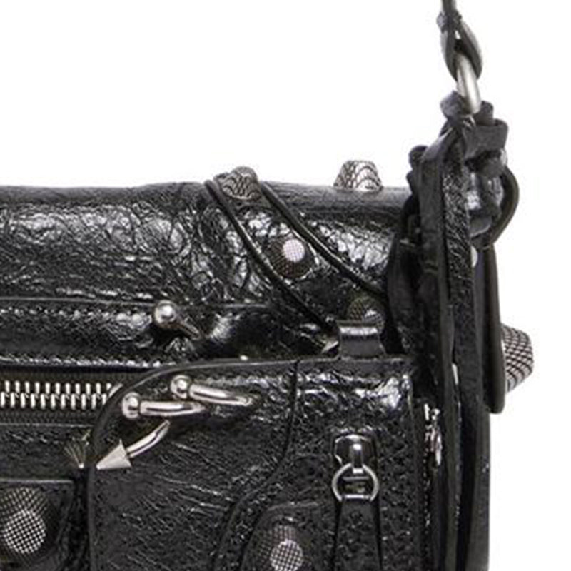 (WMNS) Balenciaga Le Cagole Xs Flap Bag With Piercings 'Black' 7190822AAE31000