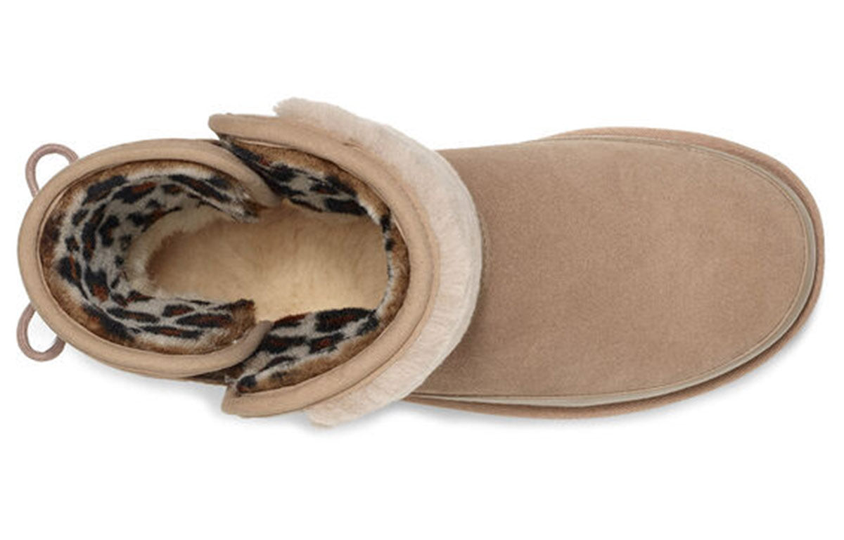(WMNS) UGG Classic Leopard Lined Bow 'Brown' 1105354-AMP