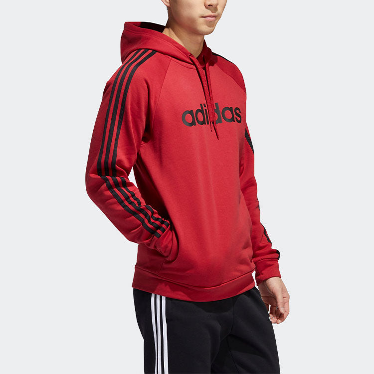 Men's adidas 3s Lin Fl P/o logo Printing Casual Sports Red ED6932