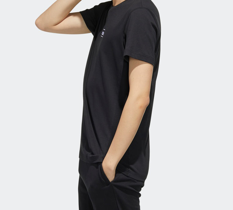 adidas neo M C Tee Sports Round Neck Short Sleeve Black FP7467