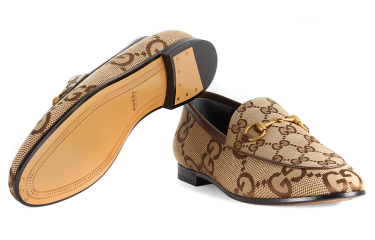 (WMNS) Gucci Jordaan Jumbo GG loafer 'Beige' 431467-UKO60-2588