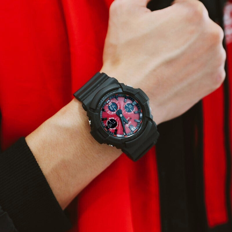 CASIO G-Shock Analog-Digital 'Black Red' GAW-100AR-1APRG