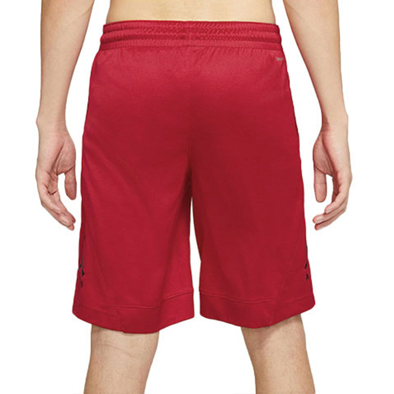 Air Jordan Rise Striped Triangle Logo Printing Quick Dry Knit Basketball Shorts Red BV5265-687