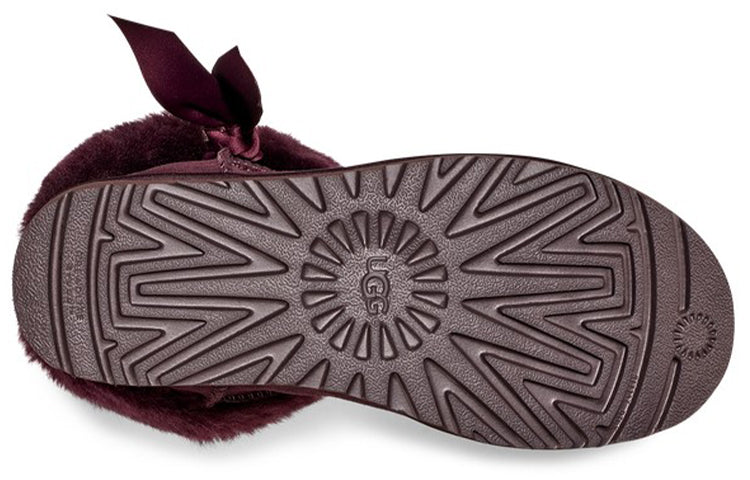 (WMNS) UGG Cinched Fur Mini Snow Boots Purple/Red 1106909-LGE