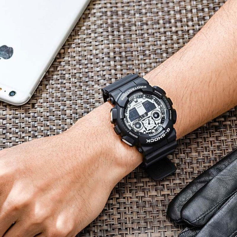 CASIO G-Shock Analog-Digital 'Black' GA-100BW-1A