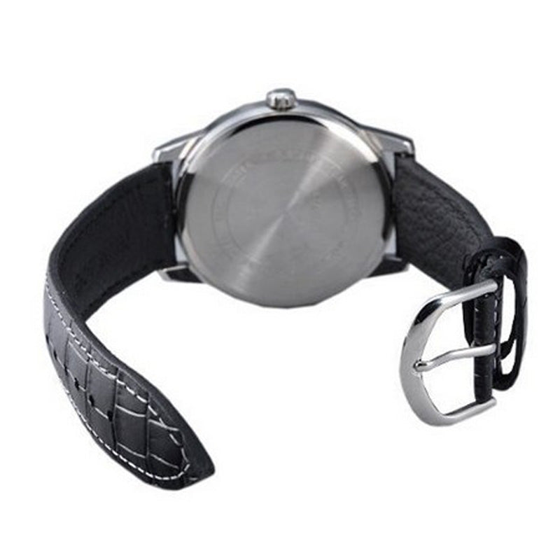 Casio Fashion Stylish Business Leather Strap Analog Watch 'Black Silver' MTP-1303PL-1AVEF