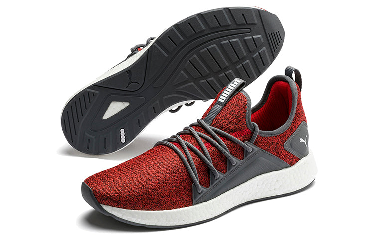 PUMA Nrgy Neko Knit Low Running Shoes Grey/Red 191093-24
