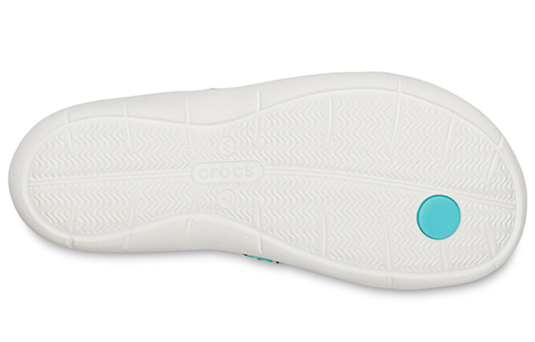 (WMNS) Crocs Knitted Flip-Flops Blue White 205728-4DY