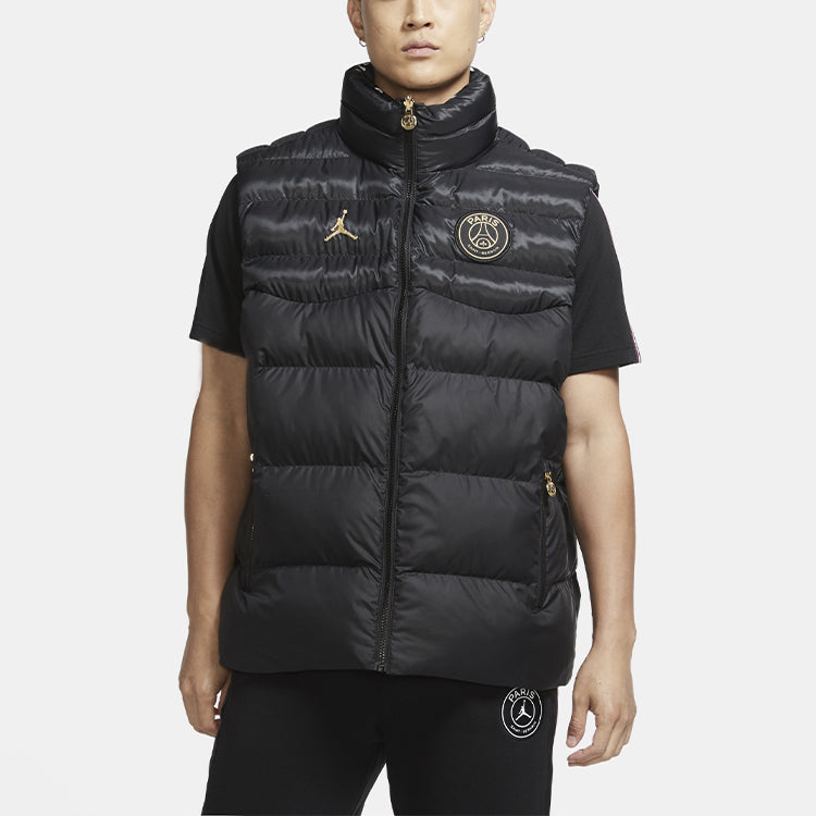 Air Jordan Paris Saint-Germain Reversible Stay Warm Stand Collar vest Black CV9957-010