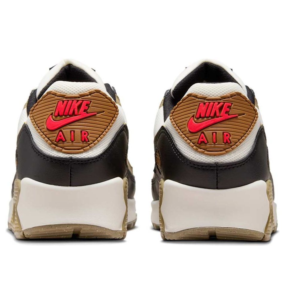 (WMNS) Nike Air Max 90 'Phantom Black Fire Red Light British Tan' DH8010-005