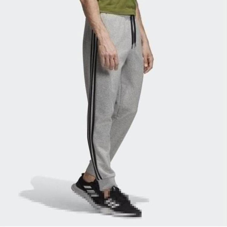 Men's adidas Casual Sports Bundle Feet Breathable Long Pants/Trousers Gray FI0823