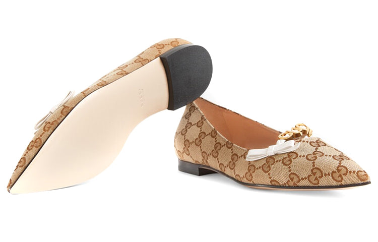 (WMNS) Gucci ballet flat 'Beige' 677405-KY980-9770