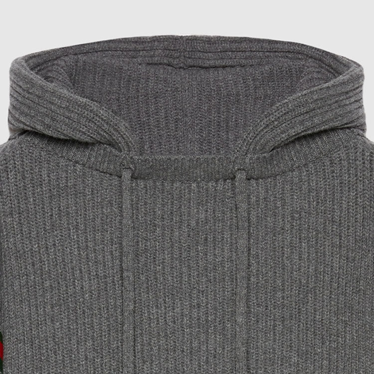 Gucci Wool Cashmere Sweater With Hood 'Grey' 758112-XKDH3-1160