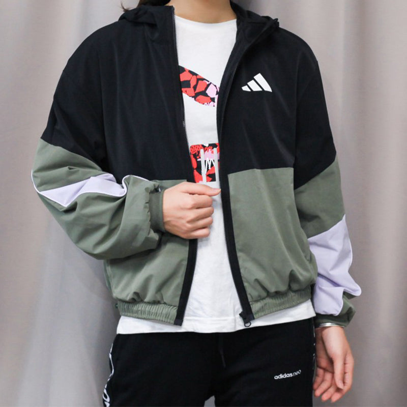 (WMNS) adidas Wb Color Jacket Black-Green FM9323