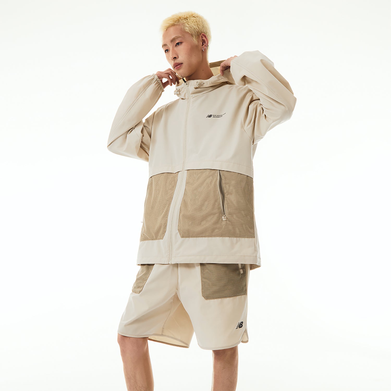 New Balance Woven Hooded Jacket Asia Sizing 'Beige' NAE24151-LB