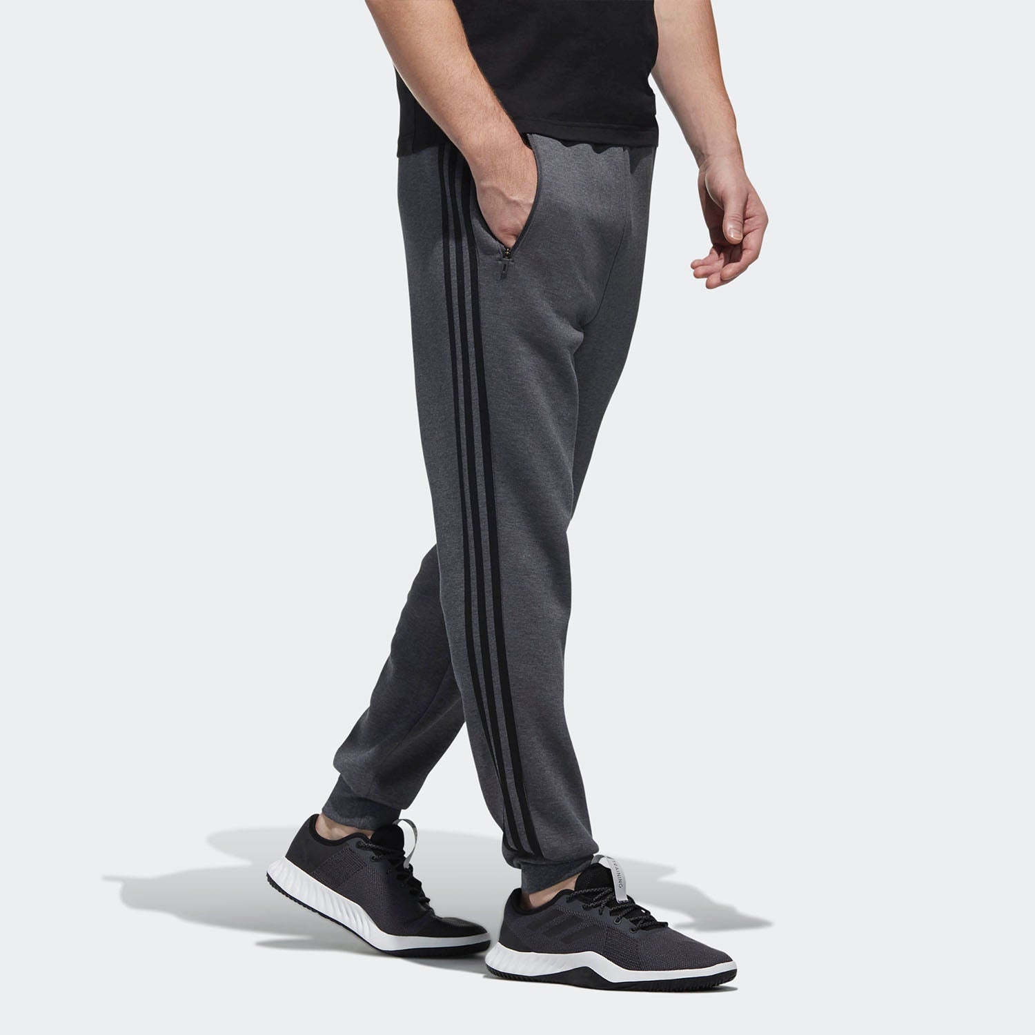 adidas logo Casual Cozy Bundle Feet Sports Pants Gray DW4653