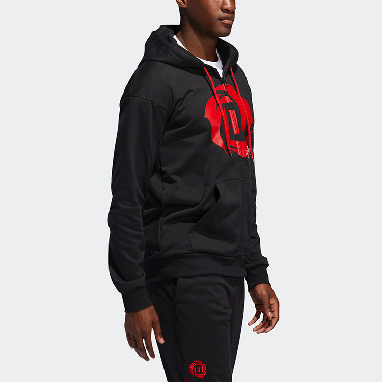 adidas Rose Hoodie Basketball Sports Hooded Jacket Black FH8161