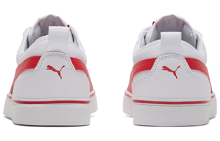PUMA Street Retro Low Top Casual Skate Shoes Unisex White Red 367928-02