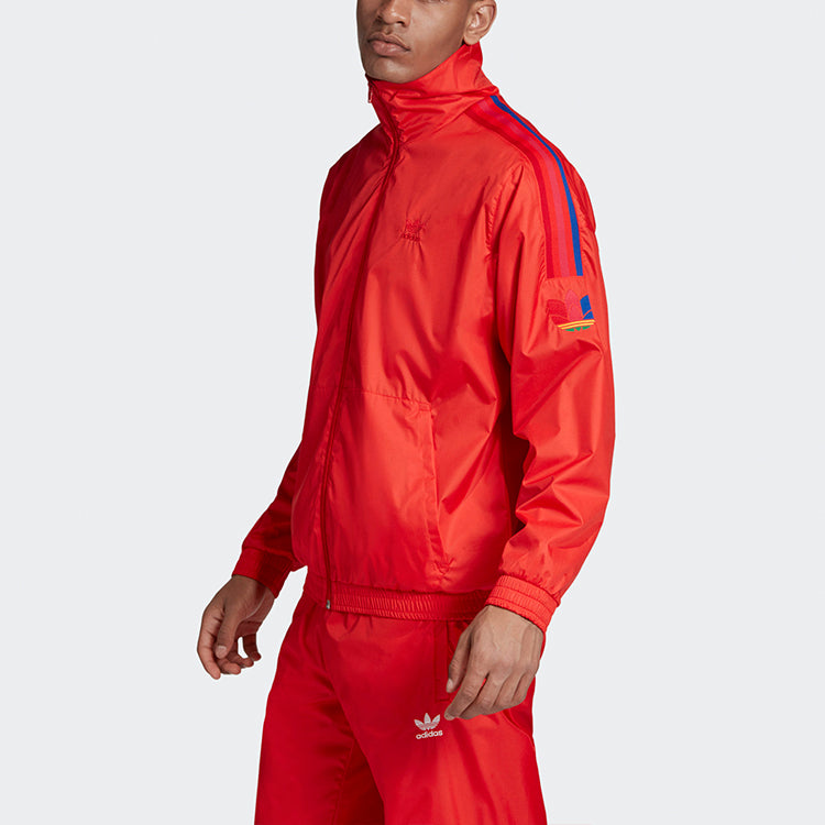 adidas originals 3D Trefoil Track Top 3D Casual Jacket Red GE6248