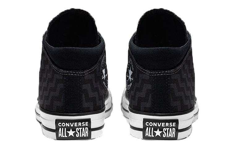 (WMNS) Converse Chuck Taylor All Star GLAM DUNK MADISON MID Canvas Black White 565387C