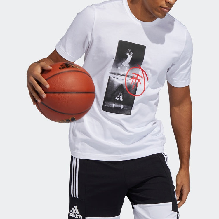 adidas TMAC LOGO Basketball Sports Short Sleeve White GE4109