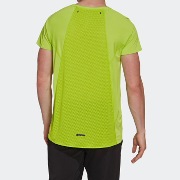 adidas HEAT.RDY TEE M Running Sports Short Sleeve Yellow FK0740