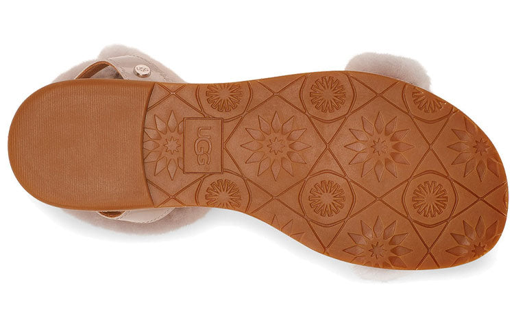 (WMNS) UGG Fluff Springs Outdoor Open Toe Sports Sandals White 1101438-FEA