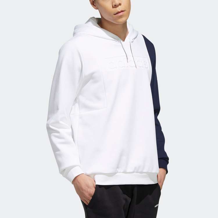 adidas neo Contrasting Colors Loose Cozy Sports Pullover White EI4347