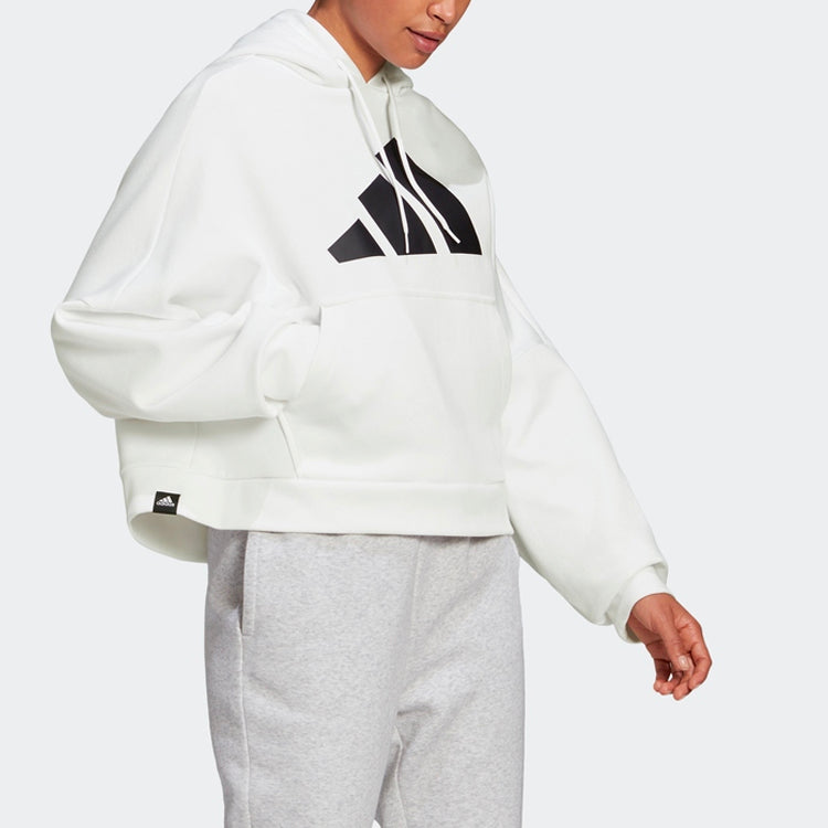 (WMNS) adidas Contrasting Colors Logo Sports Pullover Hoodie Asia Edition White GC9168