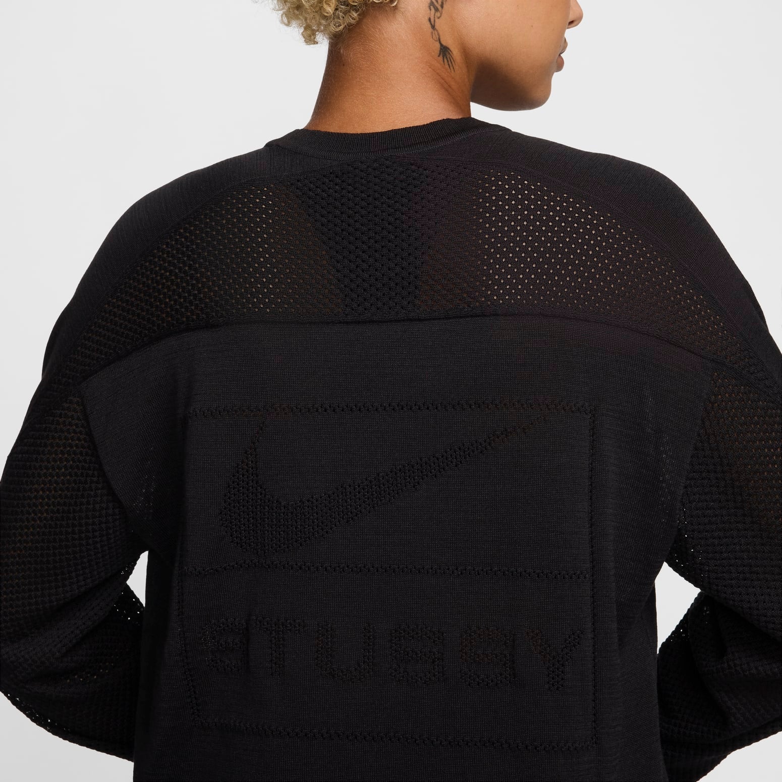 Nike x Stussy Long-Sleeve Knit Jersey 'Black' HF3898-010