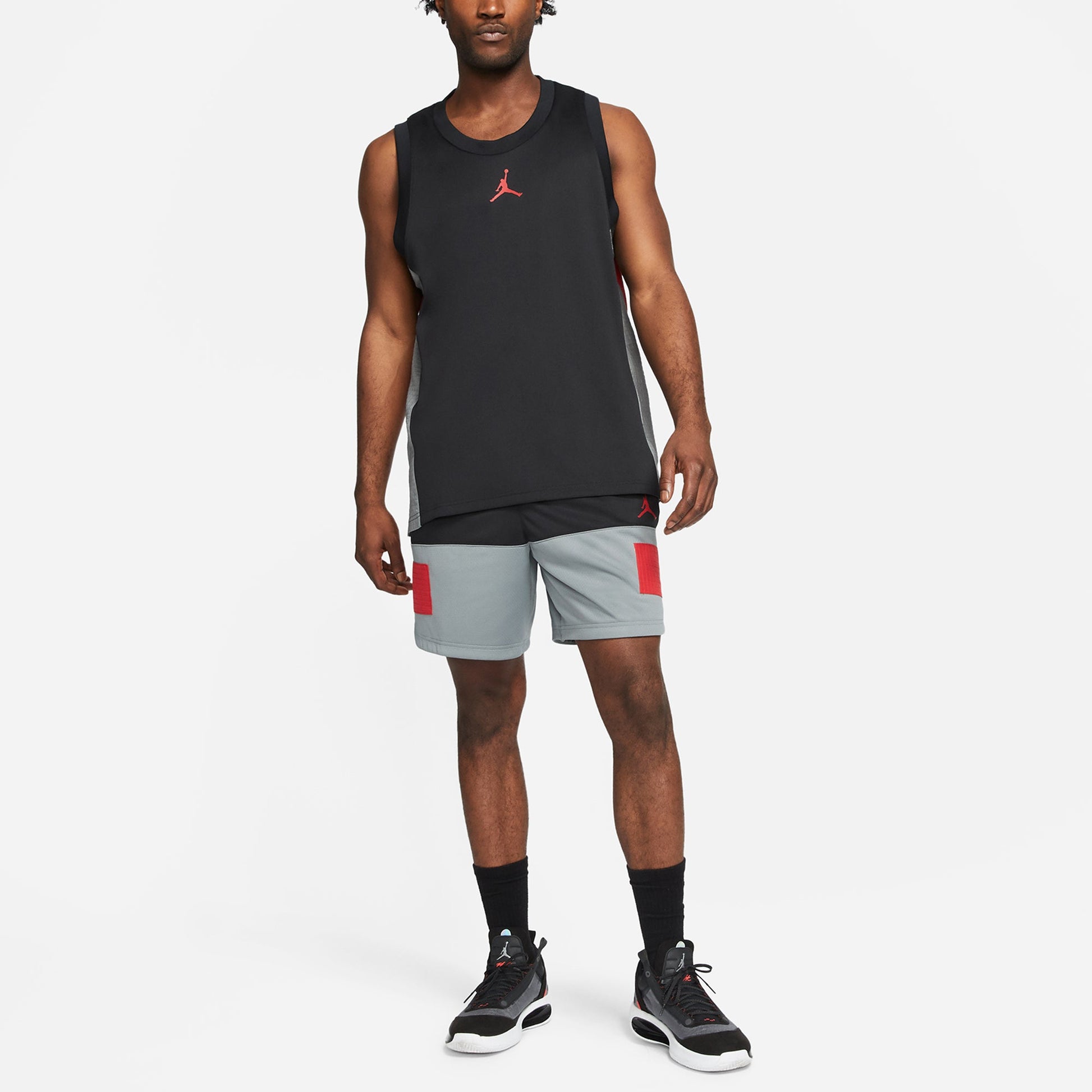Air Jordan Basketball Sports Contrasting Colors Quick Dry Breathable Shorts Black CZ4767-010