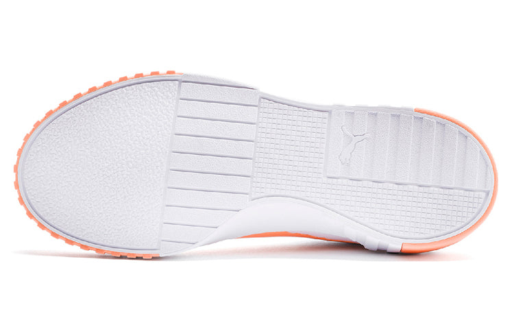 (WMNS) PUMA Cali Brushed Casual Board Shoes White/Orange 373896-03