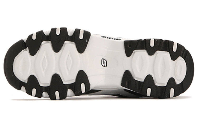 (WMNS) Skechers D'Lites low Dad Shoes GS Black/White/Grey 12493-BKW