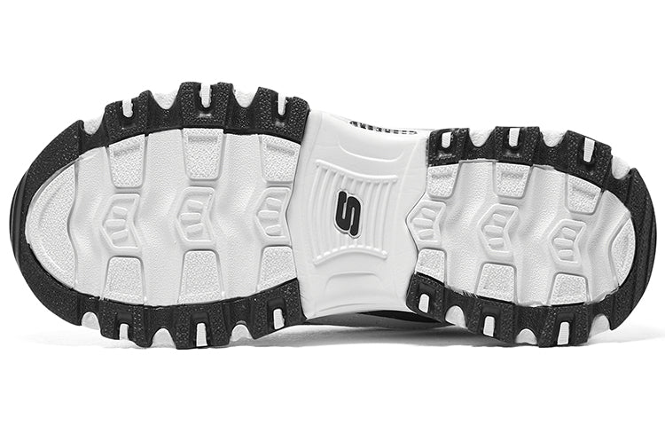 (GS) Skechers Dlites Chunky Shoes 'White Black' 319001L-WBK