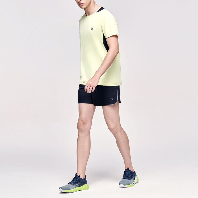 FILA Logo Letter Printing Round Collar Male Yellow A11M122101F-YE