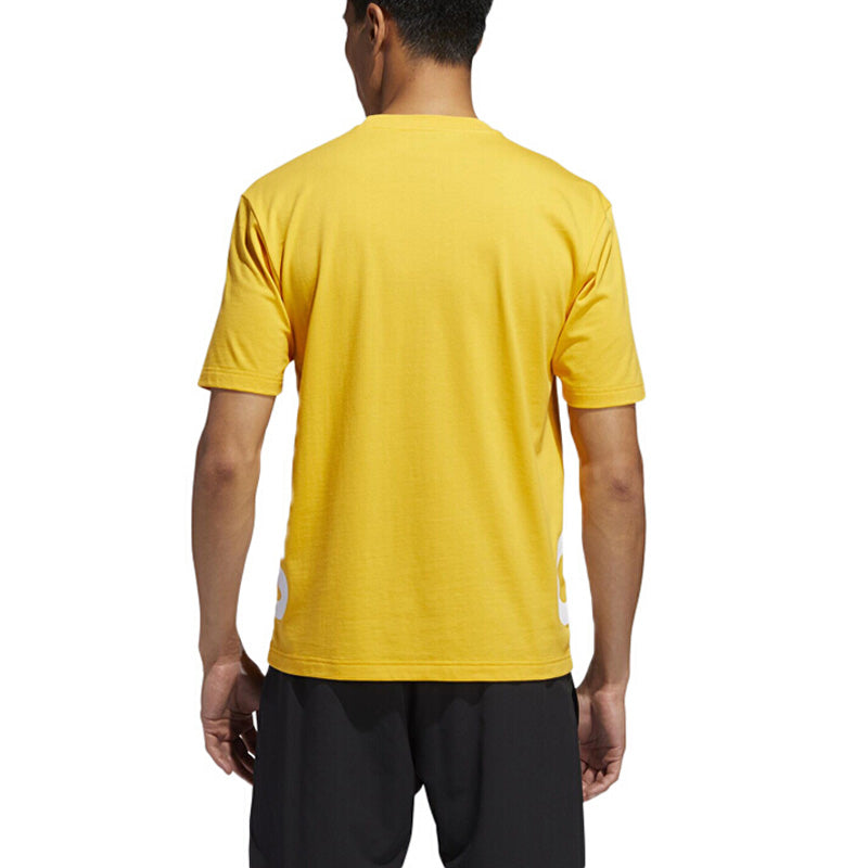 adidas Sports Round Neck Casual Alphabet Short Sleeve Yellow GK3327