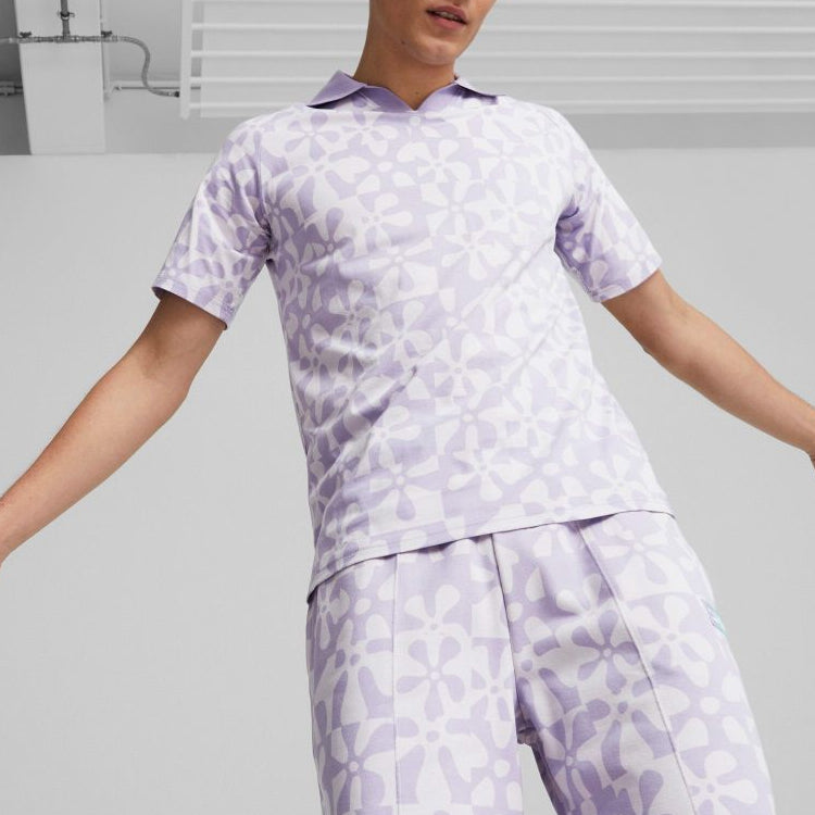 PUMA x Spongebob Printed Polo Shirt 'Purple' 620688-25