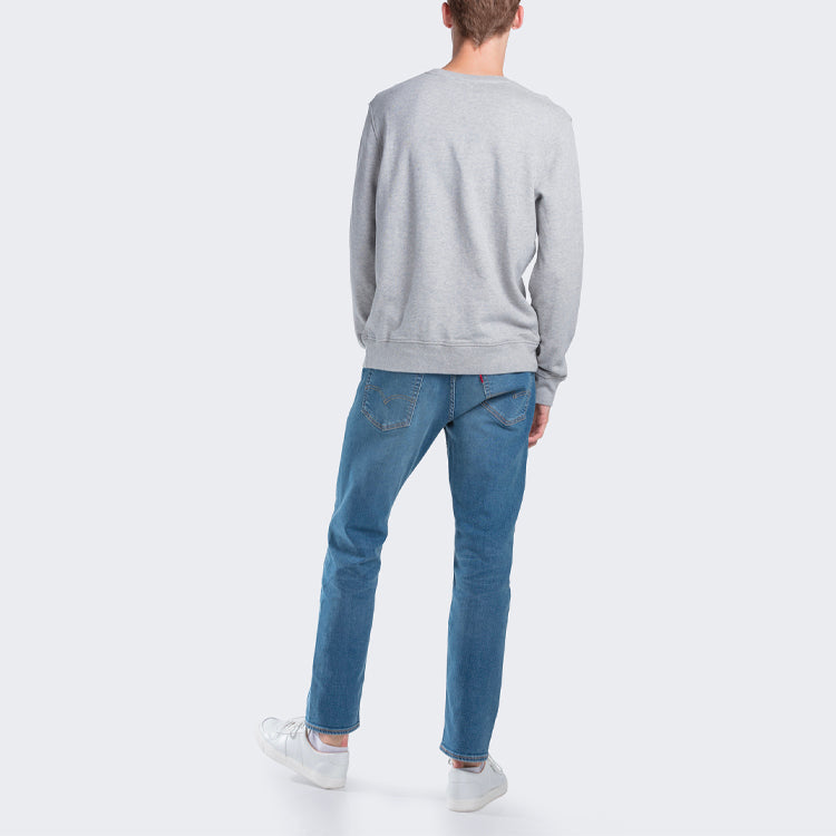 Men's Levis Alphabet Logo Loose Round Neck Pullover Gray 39862-0000