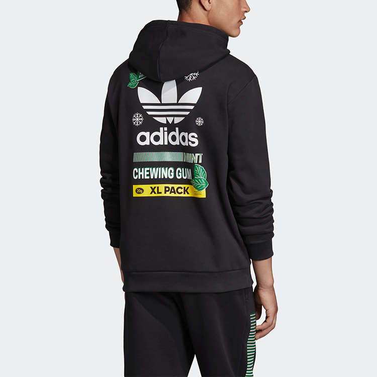 Men's adidas originals Snowflake Hooded Pullover Black FP7702