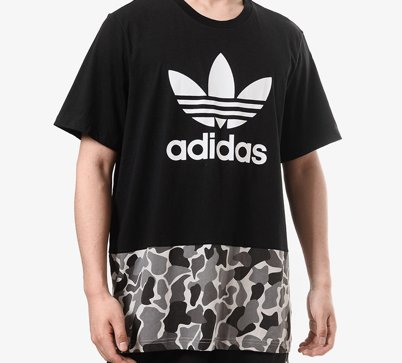 adidas originals Camouflage Leopard print Short Sleeve Black DN8033