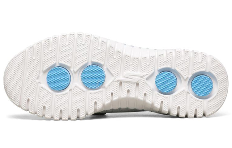 (WMNS) Skechers Go Walk Smart Running Shoes Gray/White/Blue 124051-GYBL