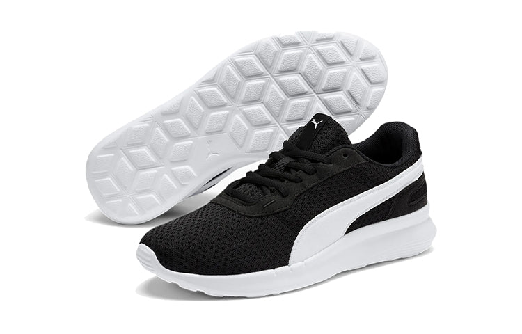 (GS) PUMA St Activate Low Top Running Shoes Black/White 369069-01
